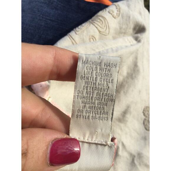 J.Jill linen skirt womens 6P 6 fairy goblincore beige ruffle gypsy asymmetrical - Picture 11 of 12